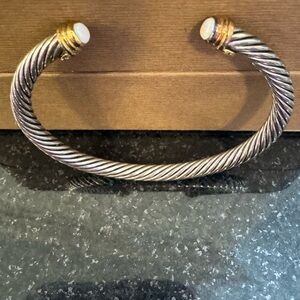 David Yurman Kids Silver and 18k Cable Bracelet